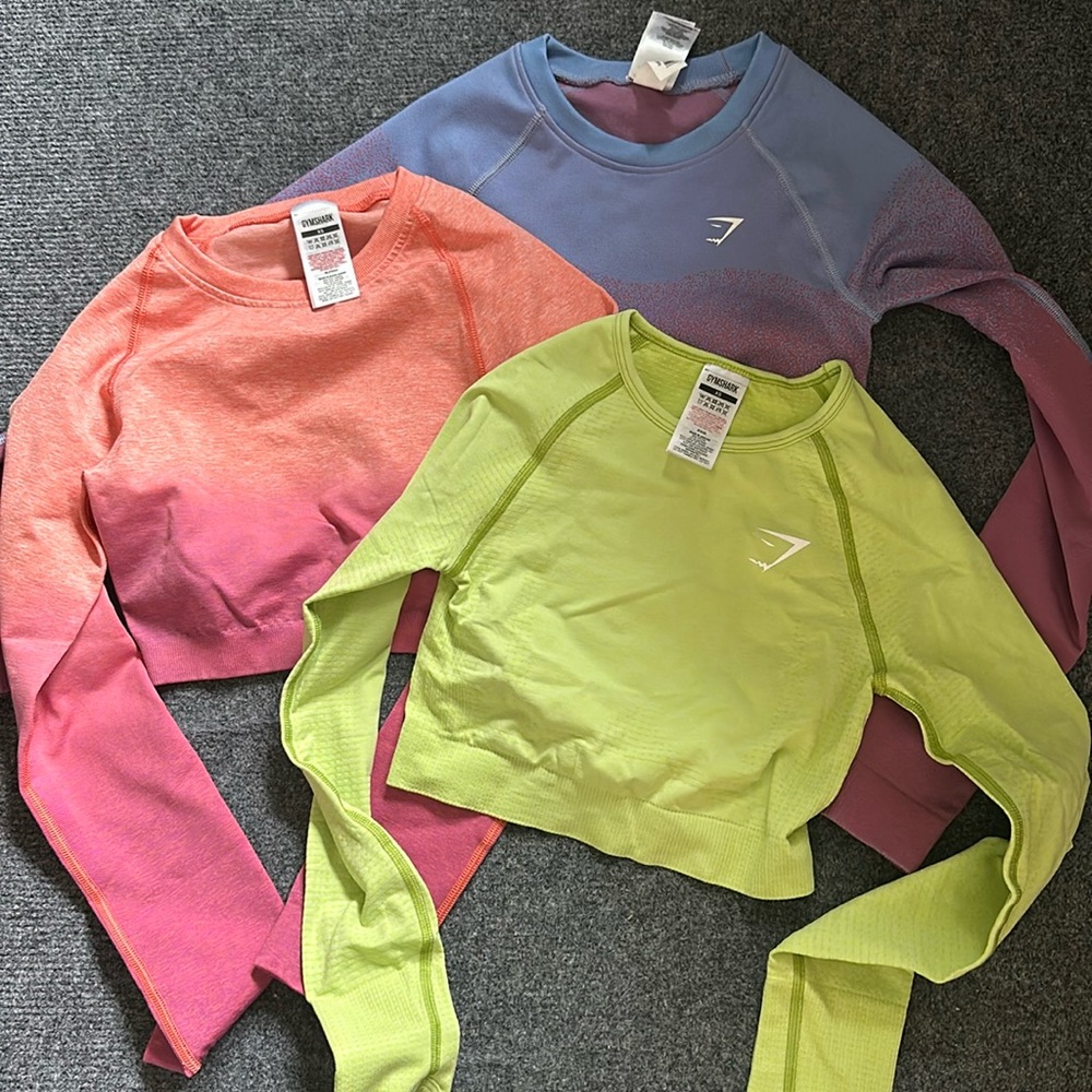 Gymshark crop tops all sz XS brand new bundle